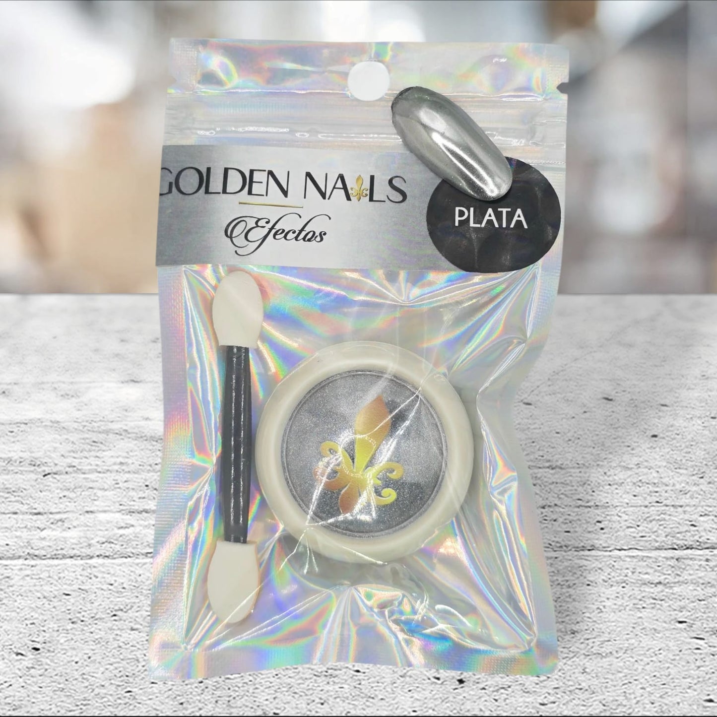 EFECTO ESPEJO PLATA PARA DISEÑO DE UÑAS