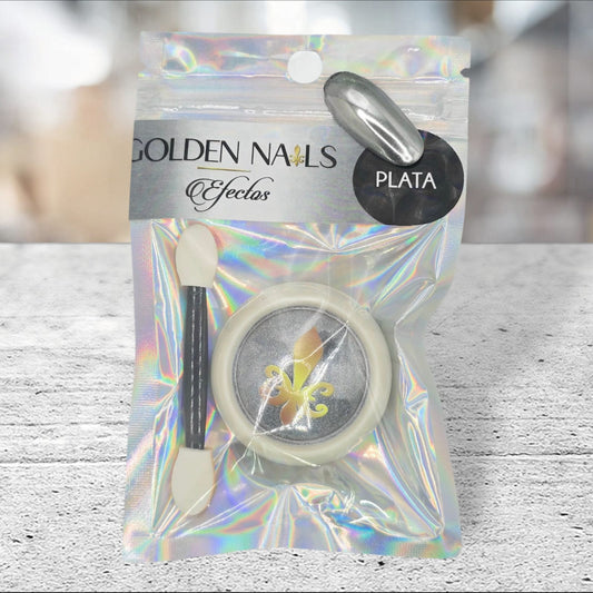 EFECTO ESPEJO PLATA PARA DISEÑO DE UÑAS