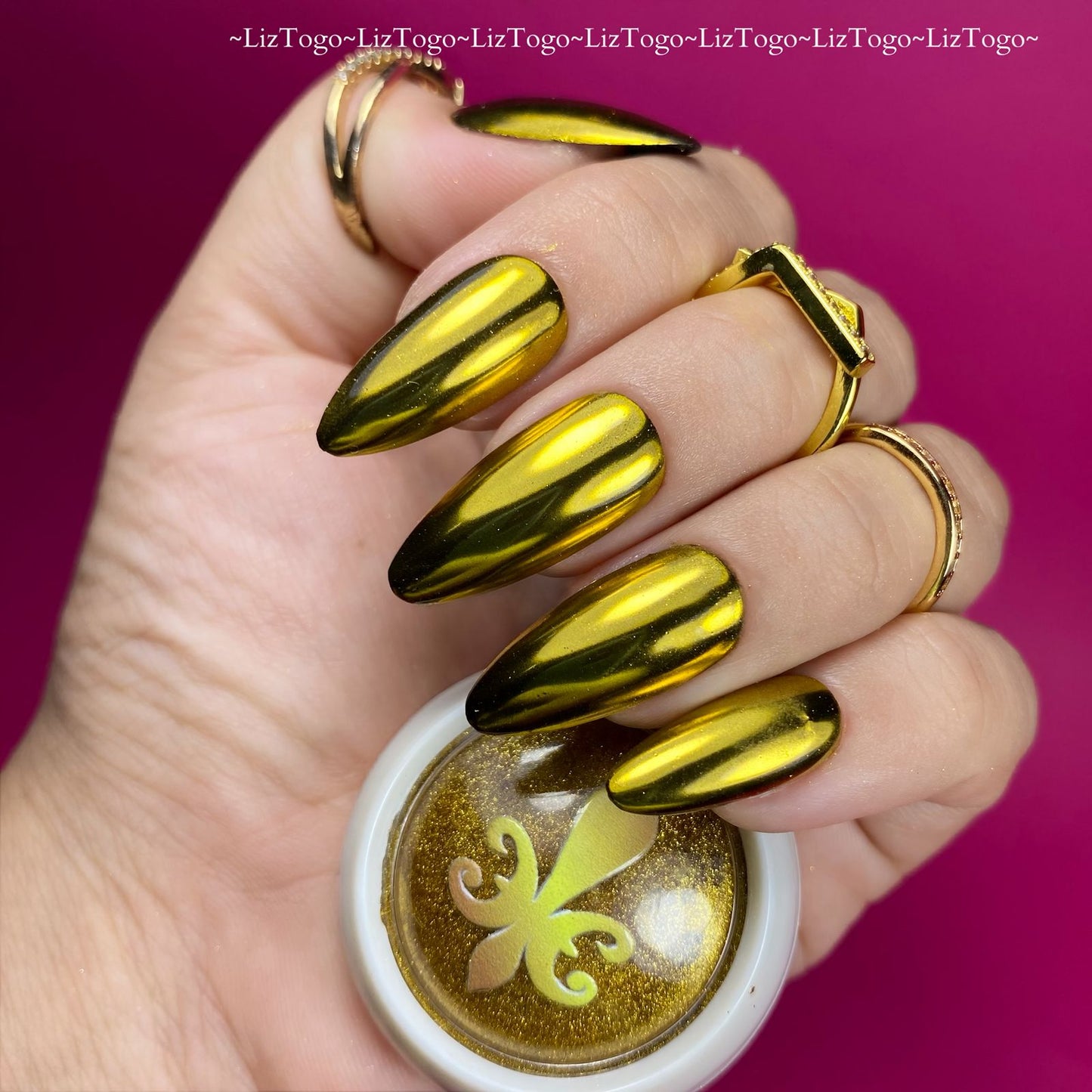 EFECTO ORO ESPEJO PARA TUS DISEÑOS DE UÑAS