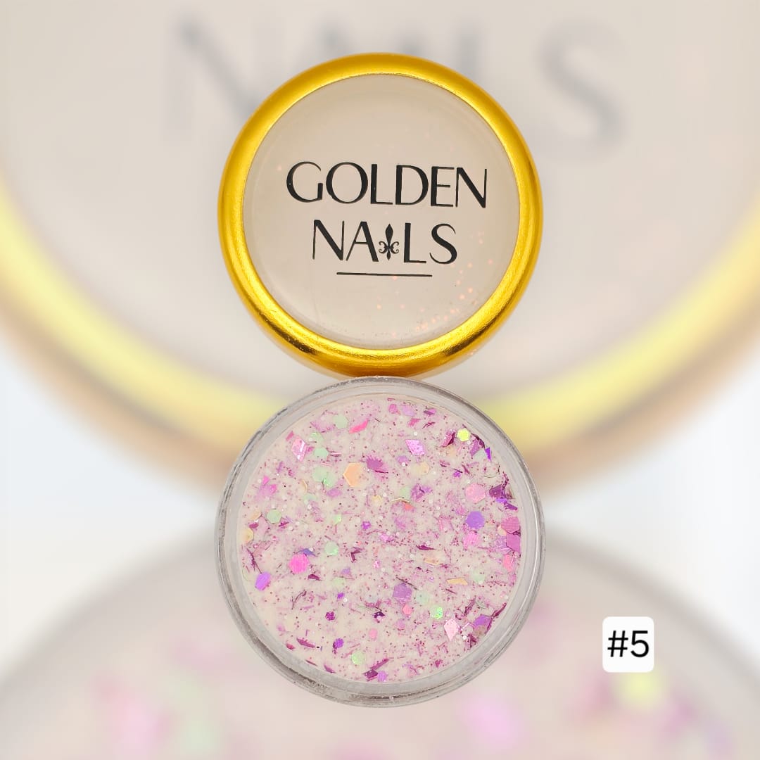 MIX GLITTERY CON ACRILICO