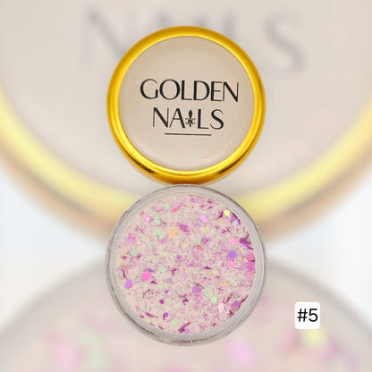 MIX GLITTERY CON ACRILICO