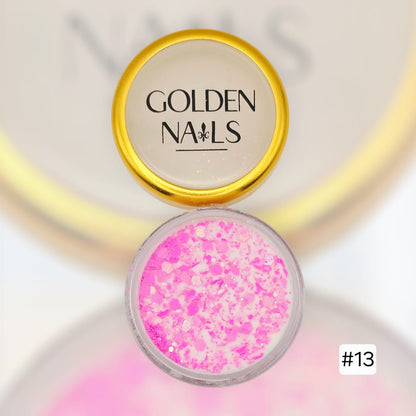 MIX GLITTERY CON ACRILICO