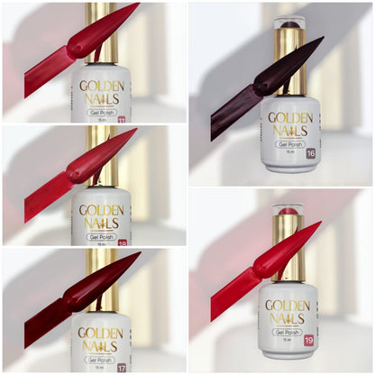 GEL SEMIPERMANENTE DE 3 PASOS, 15ml  VARIOS TONOS PRESENTACION GOLD