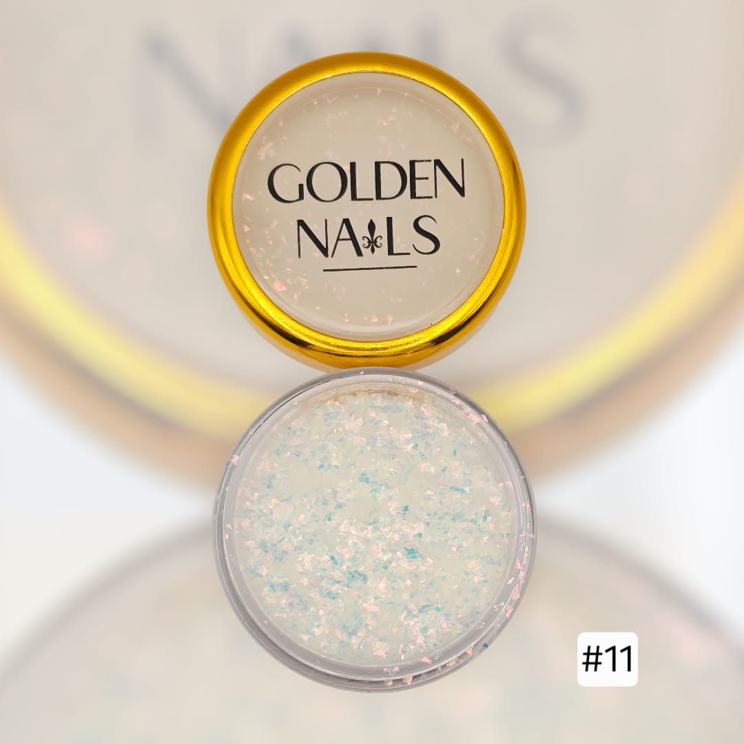 MIX GLITTERY GOLDEN NAILS