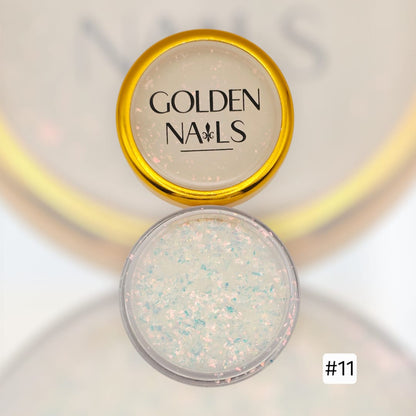 MIX GLITTERY GOLDEN NAILS