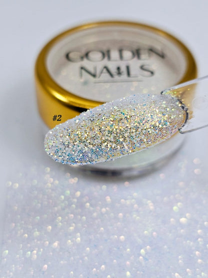 MIX GLITTERY GOLDEN NAILS