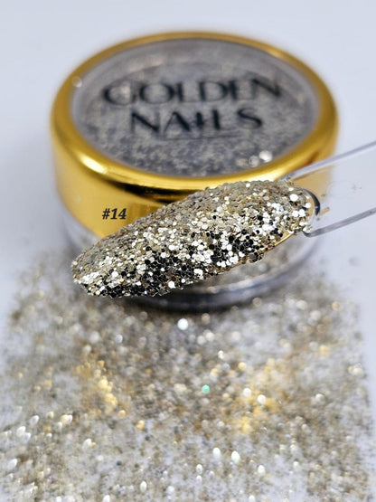 MIX GLITTERY GOLDEN NAILS