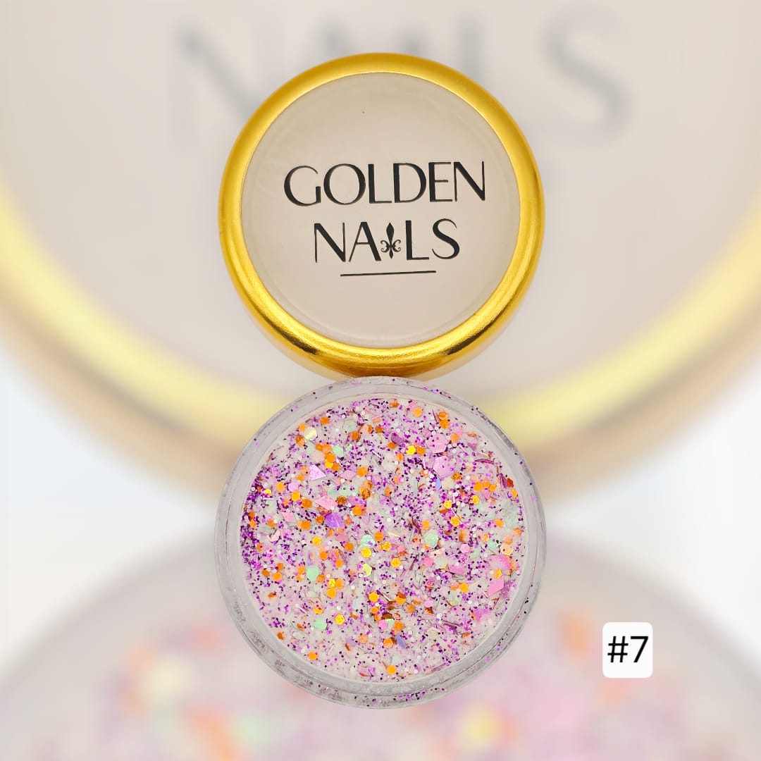 MIX GLITTERY CON ACRILICO