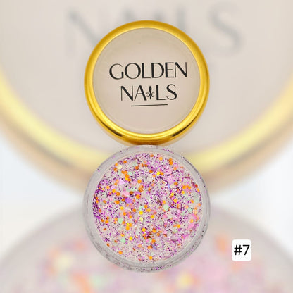 MIX GLITTERY CON ACRILICO