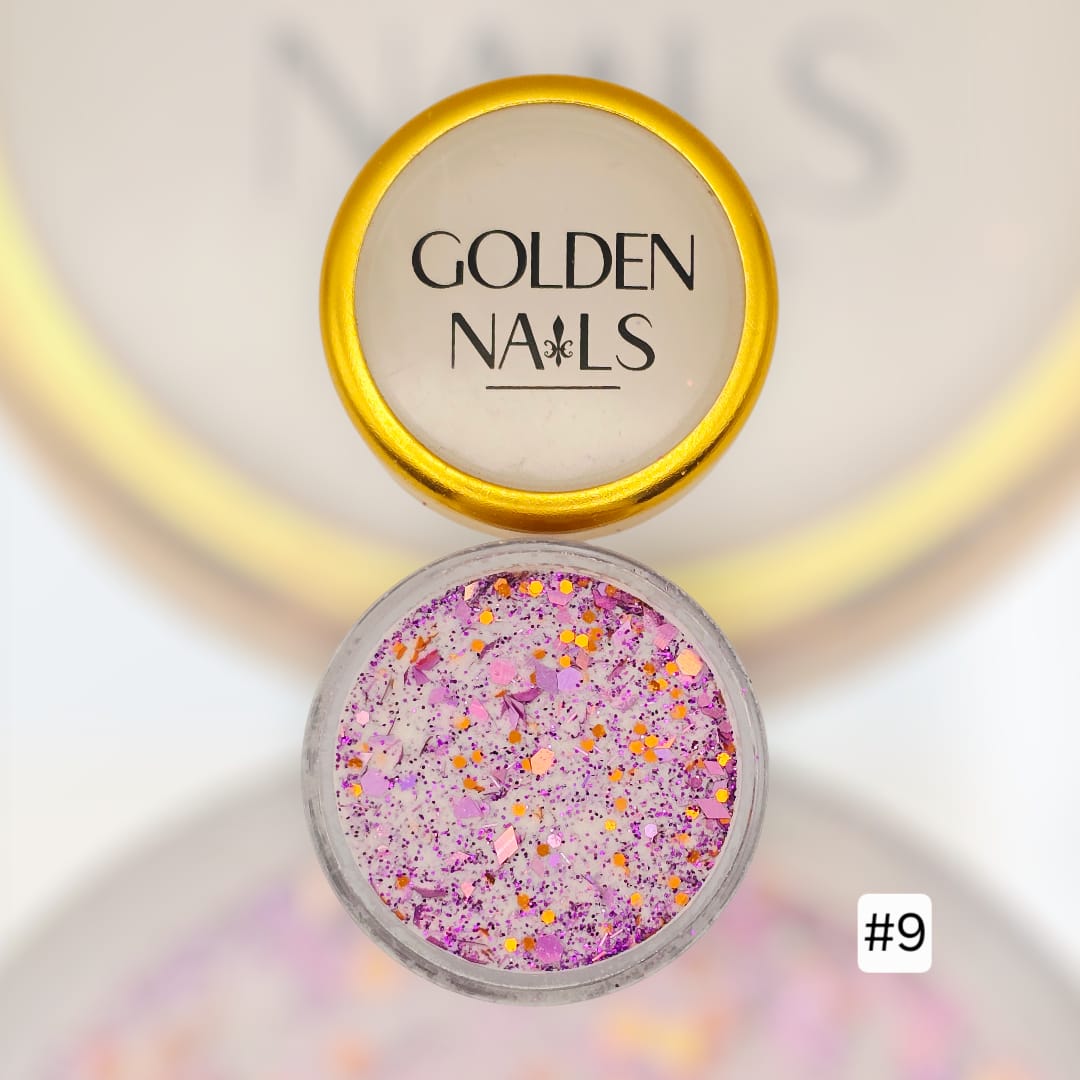 MIX GLITTERY CON ACRILICO