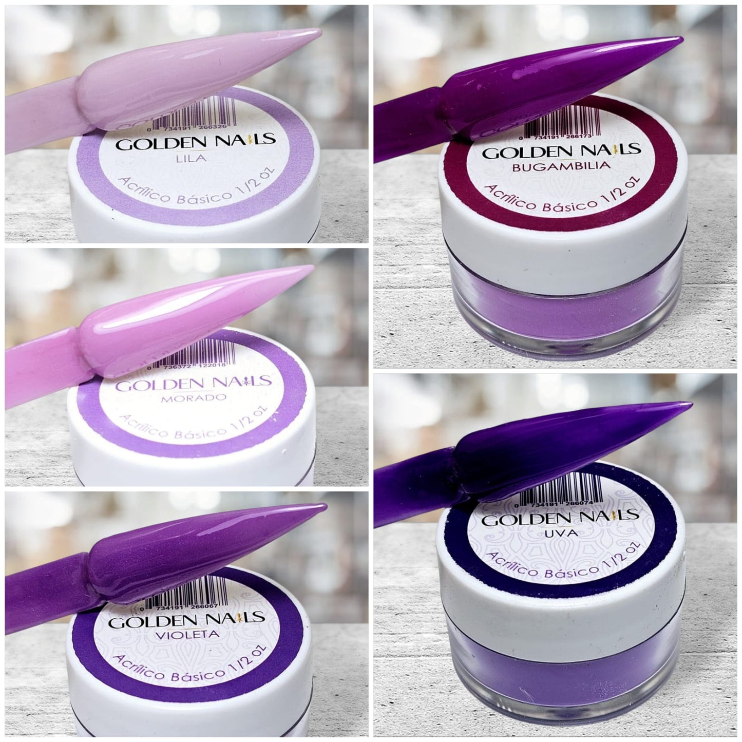 GOLDEN COLORS 1/2OZ TONOS MORADOS