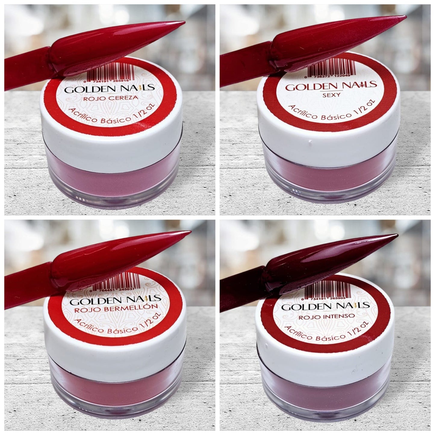 GOLDEN COLORS 1/2OZ COLORES ROJOS