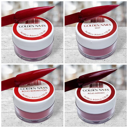 GOLDEN COLORS 1/2OZ COLORES ROJOS