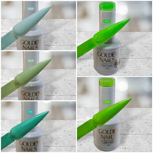 GELES VERDES GOLDEN NAILS