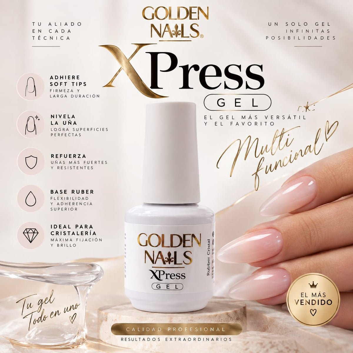 GEL XPRESS PEGAMENTO PARA SOFT GEL CRISTALINO