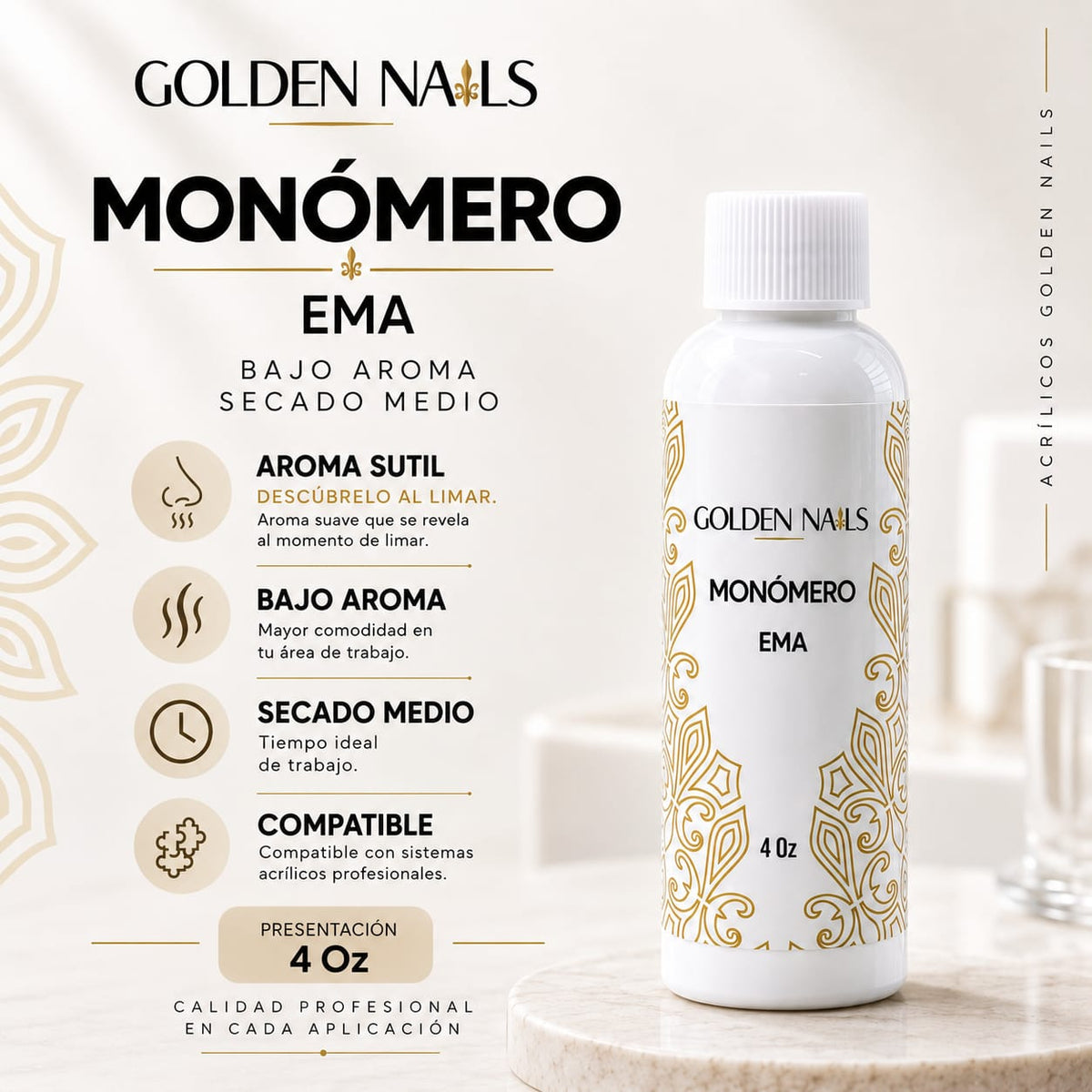 LIQUIDO ACRILICO PROFECIONAL 4OZ MONOMERO