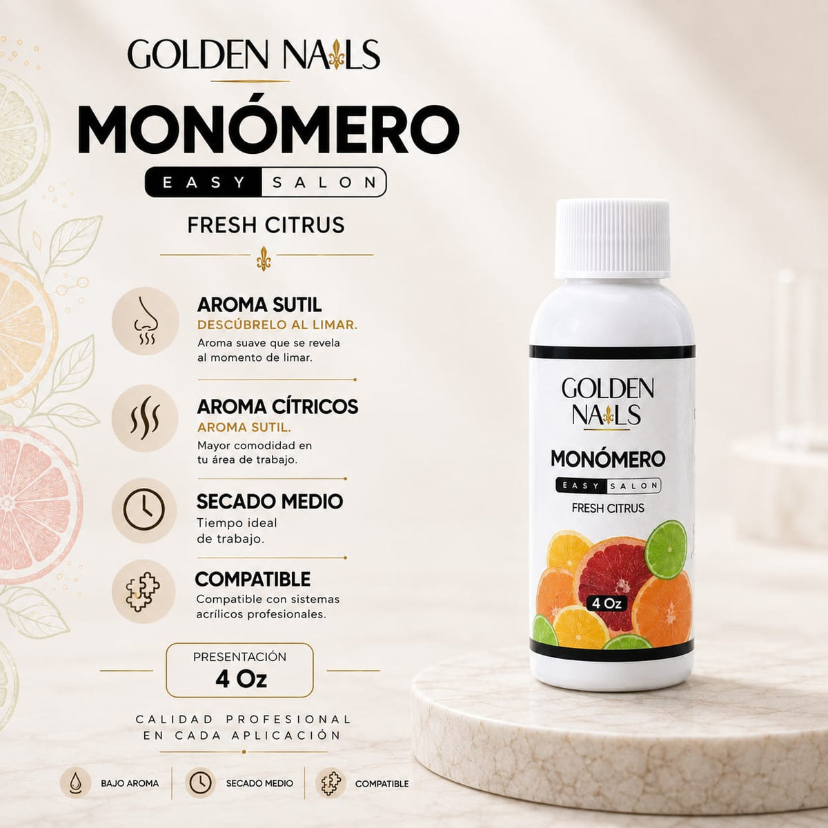 LIQUIDO ACRILICO PROFECIONAL 4OZ MONOMERO
