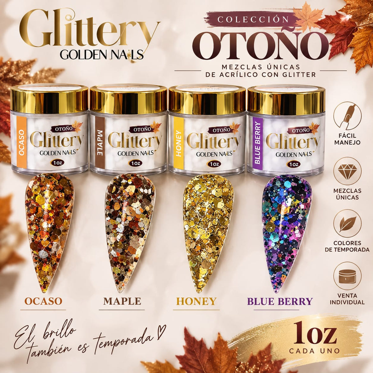 GLITTERY HOLA OTOÑO 1OZ