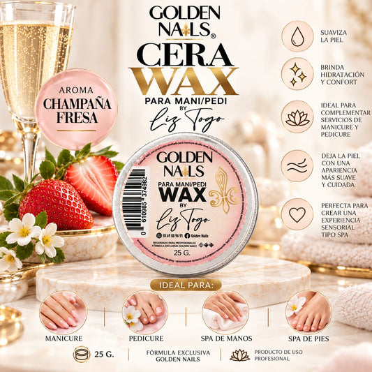 CERA PARA MANICURA/PEDI AROMA FRESA CHAMPAGE 25GR