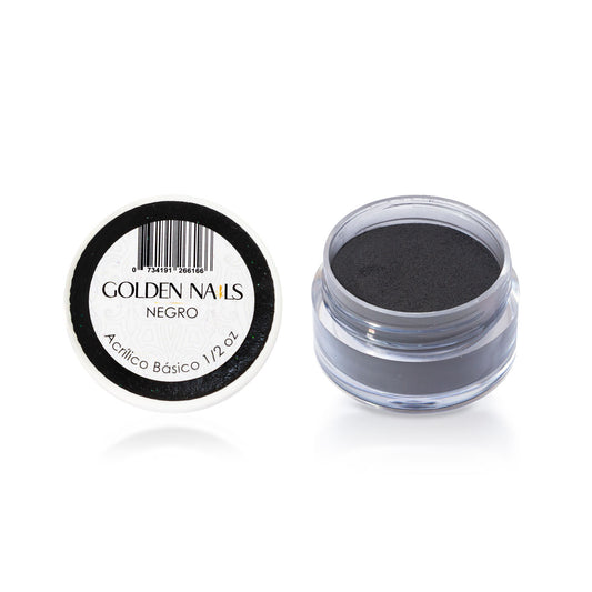 Negro Golden Color 1/2 acrilico para 3d y estructura de uñas